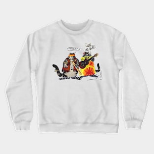 B Kliban Cat Guitar Crewneck Sweatshirt